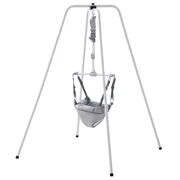 VAIKAXY 2 in 1 Baby Jumper with Stand, Height-Adjustable Baby Jumpers and Bouncers, 35LBS Loading Toddler Infant Jumper for 3+ Months, Quick-Folding Indoor/Outdoor Jumper Exerciser Babies