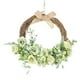 thumbnail image 4 of Guirnalda de ratán artificial de 33 cm (13 pulgadas) con forma de corona de flores para puerta de entrada, ideal para festivales de interior. Verde, 4 of 6