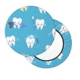 thumbnail image 2 of Balery Cute Healthy Teeth Velvet Round Bar Chair Cushion Cover Adjustable, Protects From Scratches And Stains, Soft & Washable Ideal For Wooden And Metal Stools - 12 Inch, 2 of 7