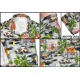thumbnail image 5 of LA LEELA Women's Casual Beach Hawaiian Blouse Shirt Summer Short Sleeve Button Down Dress Tops Tee Shirts Blouses for Women M Hawaii Party, Black, 5 of 5