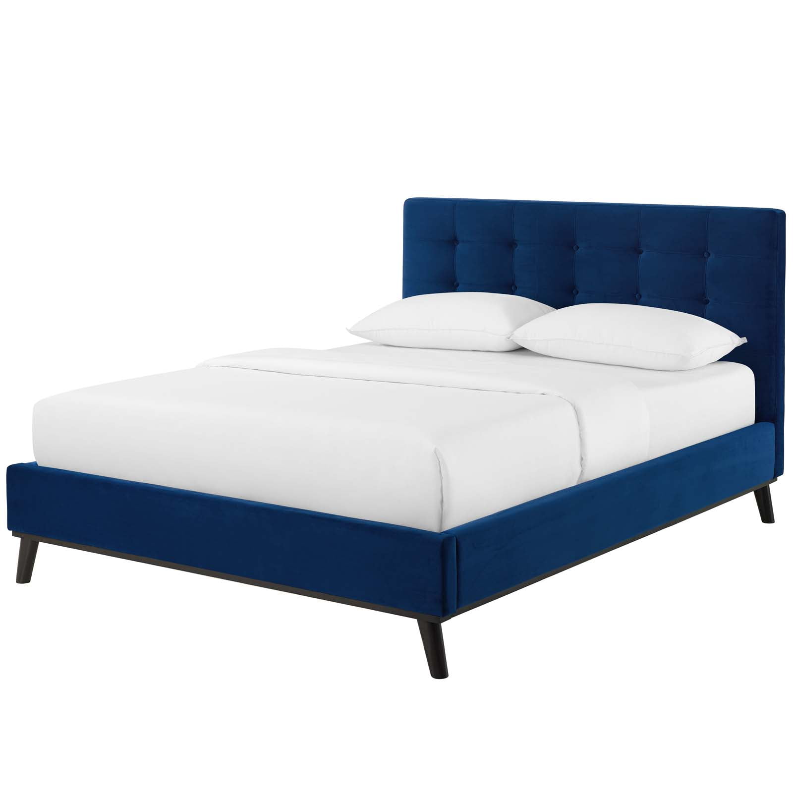 Contemporary Modern Urban Designer Bedroom Queen Size Platform Bed