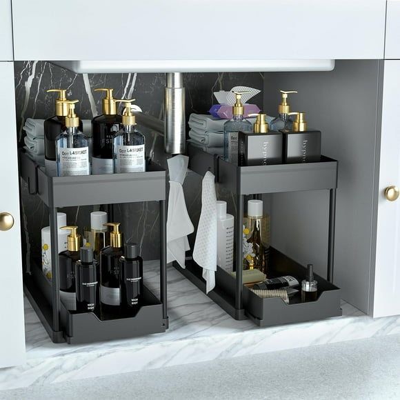 Under Sink Organizer , Bathroom Organizers, Sliding Cabinet Basket Organizer Drawer, MultiPurpose Bath Collection Baskets for Bathroom ()