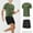 Army Green, variant on ZZwxWA Mens Athletic Summer Outfits 2 Piece Shorts Set Quick Dry Short Sleeve Crewneck T Shirts and Workout Shorts Tracksuit Online Shopping