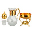 thumbnail image 2 of Tetera de Vidrio, Jarra de Agua Calentable Conpa y Taza Jarra de Bebidas de Vidrio Grande Resistente Al Calor Tetera de Té fría y Caliente de Estilo Vintage para Té Helado,, 2 of 7