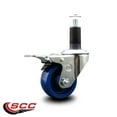 thumbnail image 2 of 3 Inch Solid Poly Swivel 1-1/4 Inch Expanding Stem Caster Total Lock Brake SCC, 2 of 2