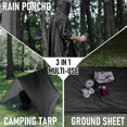 thumbnail image 2 of Poncho Style Militaire Multi-Usage Rip Stop Camouflage Imperméable pour Activités Extérieures, 2 of 5