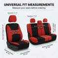 thumbnail image 5 of FH Group Car Seat Covers Light & Breezy Flat Cloth, Full Set w/ Carpet Floor Mats With Colored Trim, 5 of 10