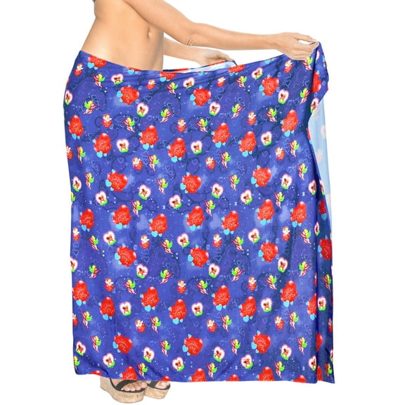 HAPPY BAY Women's Bikini Beach Wrap Swim Cover up Swimwear Summer Wraps Swimsuit Beachwear Sarong Coverups Skirts for Women One Size Olympic, Hearts