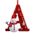 thumbnail image 6 of LEFXSMR Christmas Letter Ornaments, 3.54" Snowman Red Alphabet Initial Ornaments, Letters Christmas Tree Decorations Party Gifts DIY Decor, 6 of 7