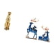thumbnail image 5 of Escultura de resina de dorado y reno, adorno decorativo para centro de mesa, decoración del hogar, oficina y mesa para chimenea., 5 of 8