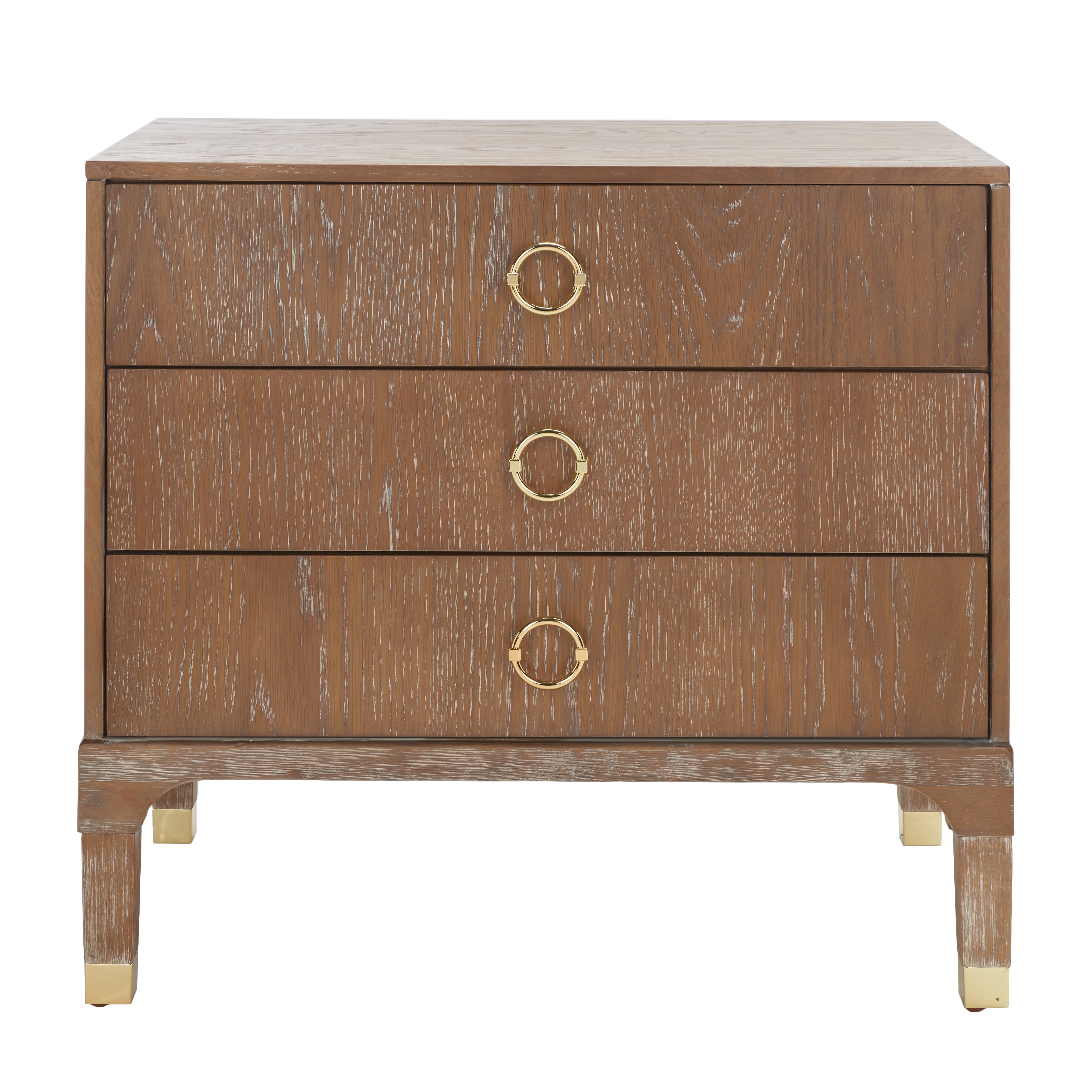 Safavieh Lorna 3-Drawer Contemporary Night Stand, Natural