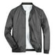 thumbnail image 1 of Chaquetas Hanzidakd para hombre, abrigos de invierno y otoño, manga larga, color liso, cuello alto, bolsillo con cremallera completa, ligeras, gabardinas holgadas, cárdigan informal, tops, gris, XXL, 1 of 8