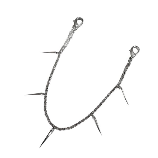 Cadena para zapatos con colgante Yuyangstore acero inoxidable brillante a la moda