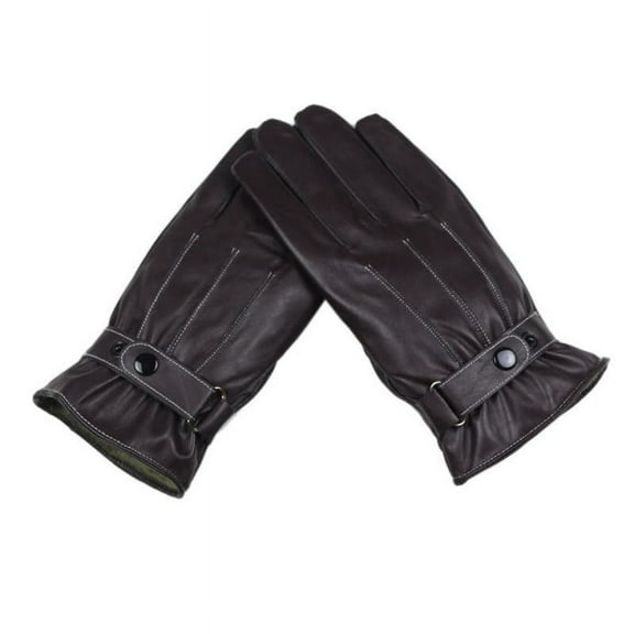 Aayomet Mens Winter Gloves Warm Mens Driving Gloves (Black, One Size)