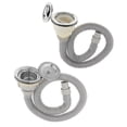 thumbnail image 3 of Salon Shampoo Bowl Backwash Sink Hair Strainer Deep Waste Basket + Pipe Hose, 3 of 5