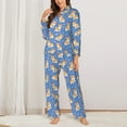 thumbnail image 2 of Hirioo Corgi for Women's Pajama Sets 2 Piece Pjs Women's Long-Sleeved Pajama Set Button Down Sleepwear,S-XXL-Small, 2 of 7