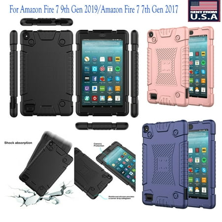 Shockproof Silicone Case Stand For Amazon Fire 7 9th Gen 2019/ 7 7th Gen (Best Amazon Prime Deals 2019)