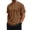 Brown, variant on Mens Tee Henley Neck Short Sleeve Shirt Three Button Soft Light Outdoor Walking Tops Red 3XL