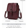 thumbnail image 2 of Kwuty Vintage Crossbody Phone Bag for Women, Small PU Leather Shoulder Purse and Handbag with Tassel&Rivet Decoration, 2 of 7