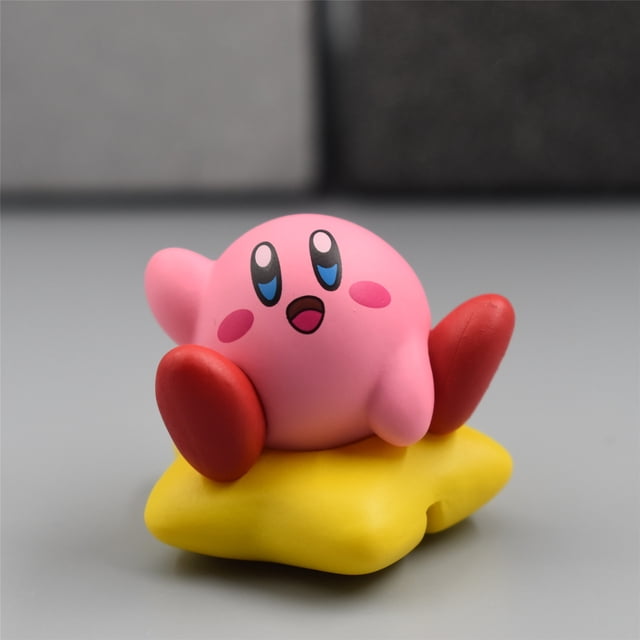 Figura de Ainme Kirby de 3-4cm, juguete de Chef con cuchara, estrella, llavero Waddle Dee Doo, juguetes modelo