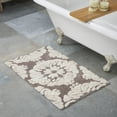 thumbnail image 6 of Better Trends 4 Piece Bathroom Rug Set 100% Cotton Extra Soft Tufted Bath Rug Water Absorbent Non-Slip Bath Mat Machine Washable (Beige) Medallion Collection, 6 of 9