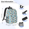 thumbnail image 5 of Rateoe Funny Cartoon Pugs Pattern Student Backpack Water-resistant Backpack 15-inch Laptop Backpack Lightweight Adjustable School Backpack, 5 of 6