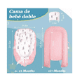 thumbnail image 4 of Nido Colecho Para Bebés Cuna Portátil Cama Con Almohadas, 4 of 4