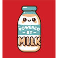 thumbnail image 2 of "Powered By Milk" Youth Red Crew Neck Short Sleeve Tee-Large, 2 of 4