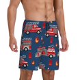 thumbnail image 2 of Wukai Fire Truck 1 Men’s Short Pajama Pants With Pockets Soft Sleep Pj Shorts for Men-4X-Large, 2 of 6