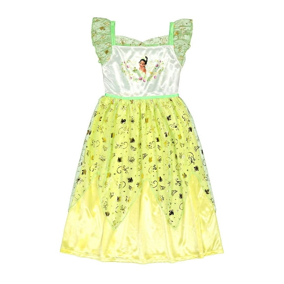 Disney Princess Tiana Girls Nightgown Pajama, Green, Size: 3T