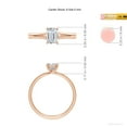 thumbnail image 5 of ANGARA Natural 0.75 Ct. Diamond Solitaire Engagement Ring in 14K Rose Gold for Women (Ring Size: 12), 5 of 10