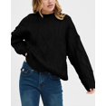 thumbnail image 2 of Casual Women Long Sleeve Sweater 2025 Fall Ribbed Knit Pullover Loose Crewneck Cable Sweater Jumper Tops, 2 of 6