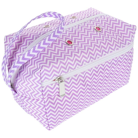 PAMINGONO Yarn Project Bag Knitting Yarn Pouch Cotton Purple 1Set Organizer