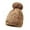 Khaki, variant on HNMKIU Hats Winter Knitting Thickened Warm Knitted Hat Female Face Show Small Ear Protector Cold Hat Casual Pullover Hat Khaki,One Size
