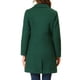 thumbnail image 3 of Abrigo largo de invierno de doble botonadura con solapa de muesca para mujer INSPIRE CHIC en verde, 3 of 6