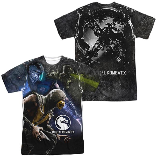 Mortal Kombat X Three Of A Kind Mens Sublimation Shirt XL White