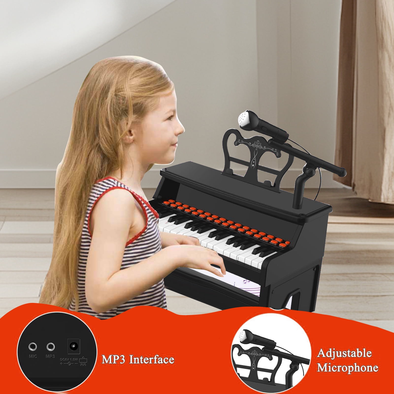 Toy Pianos for Kids Ages 3-7 - Children's Musical Keyboard for Beginners Boys Girls Birthday Gift Learning Piano 37 Keys 4 5 6 8 Years Old Girls and Boys Birthday Gift