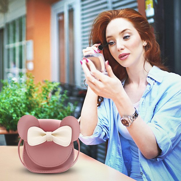 Monedero con diseño de ratón de dibujos animados para niñas, bolsa de dinero bonita con broche magnético, bolsa para exteriores para niños