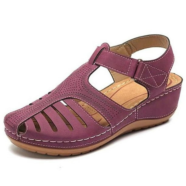 Sandalias ortopédicas cómodas con punta cerrada para mujer/deslizador plano para mujer para verano Deng Xun unisex