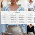 thumbnail image 4 of Women's Casual Loose Fit Long Sleeve Button Down Shirt Blouse Top Solid Color Soft Comfortable Business Casual Work Office Vacation Travel Outfits Fashion Essential Gift for Women, 4 of 9
