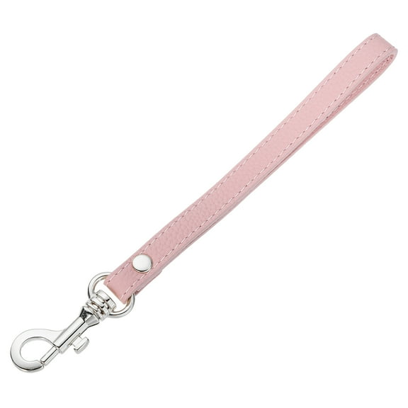 Uxcell Leather Wristlet Strap for Purse, Clutch, Wallet, Keychain Bag (Pink Leather, Silver Clasp)