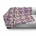 thumbnail image 3 of Mauve Soft Flannel Fleece Blanket, Big Fresh Flower Floret Buds Bouquet Motif Valentine Romance Blossoms Design Print, Cozy Plush for Indoor and Outdoor Use, 50" x 70", Yellow Violet, by Ambesonne, 3 of 6