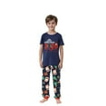 thumbnail image 3 of REORIAFEE Christmas Pjs for Family 2 Piece Kids Boys Girls Loungewear Long Sleeve Top and Pant Santa Graphic Soft Pajama Sleepwear Blue 2-10T, 3 of 8