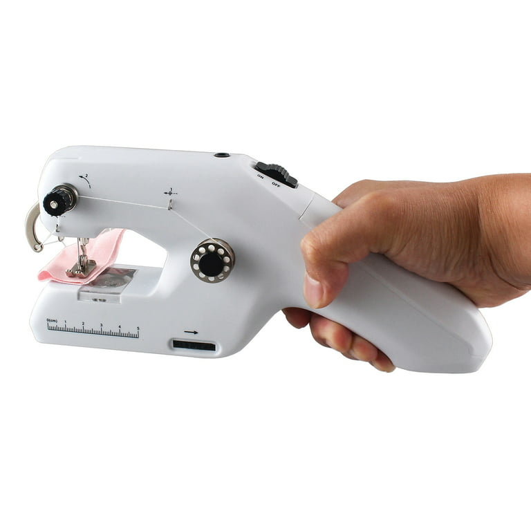 Handheld Sewing Machine Mini Professional Handheld Sewing Machine Sewing Tool Portable Easy to Operate for Beginners (Batteries Not Included)