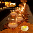 thumbnail image 3 of 12 Pack 2 Inch LED Floating Candle 200 Hour Water Activated Flameless for Pool Decoration, Wedding, 3 of 7