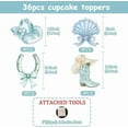 thumbnail image 6 of 36Pcs Coastal Cowgirl Cupcake Toppers Coastal Cowgirl Bachelorette Party Decoration Blue Shell Boots Hat Cake Decor for Last Toast on the Coast Western Cowgirl Engagement Bridal Shower Party Supplies, 6 of 7