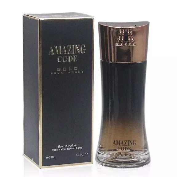 Amazing Code Gold Eau de Parfum Spray for Men, 3.4 fl oz