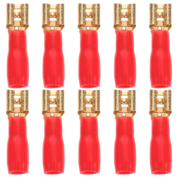 NIAIZEK Red Speaker Wire Terminals for Car Audio Systems, Copper Connectors with Plastic Insulation,