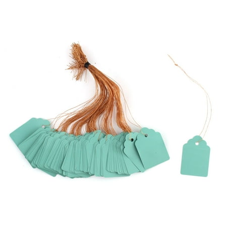 Mirror Hang Tags - Garden Plastic Rectangle Shaped Plant Hang Tag Label Turquoise 5 x 3.5cm 100pcs