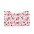 thumbnail image 2 of Goofa Rose Flowers Pattern Triangle Square Tissue Box Cover, Modern PVC Leathe Facial Paper Holder,Decorative Holder/Organizer for Bathroom Vanity Countertop, 2 of 9